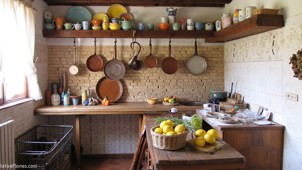 welcoming open shelving kitchen