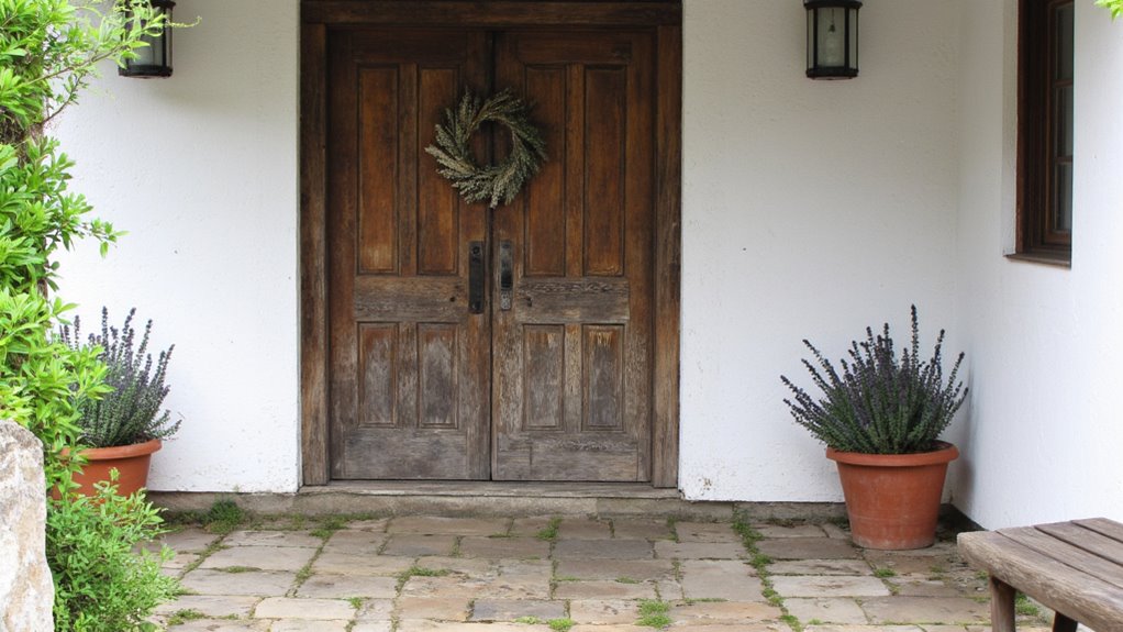 welcoming rustic farmhouse entryway