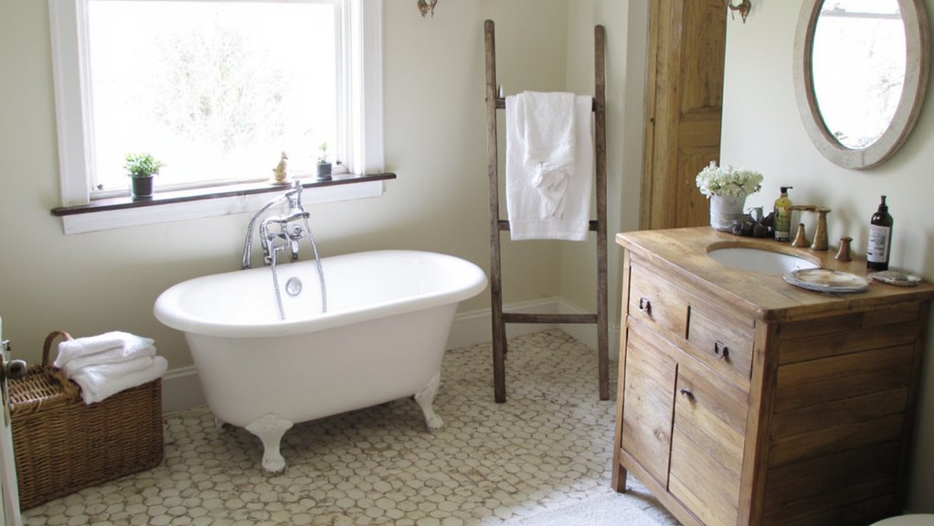 wooden accents for warmth