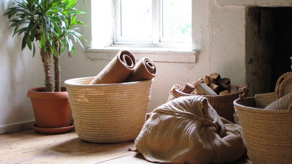 woven baskets enhance organization