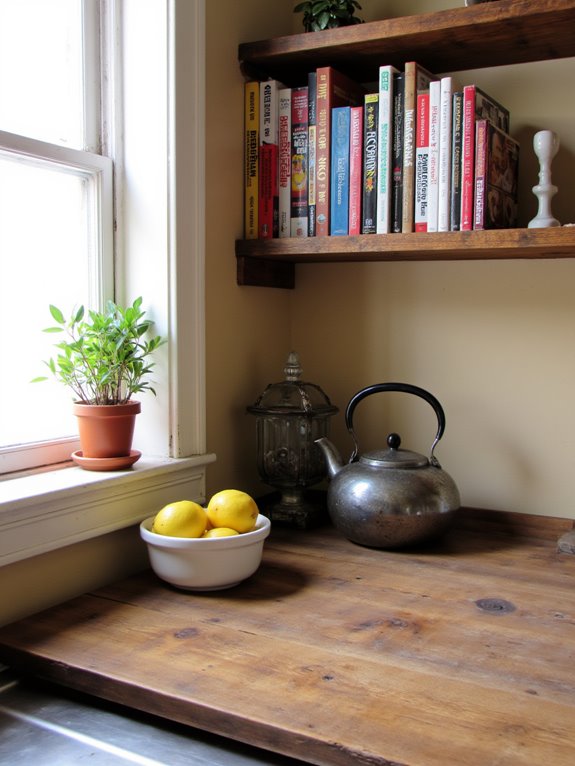 accessible decorative cookbook display
