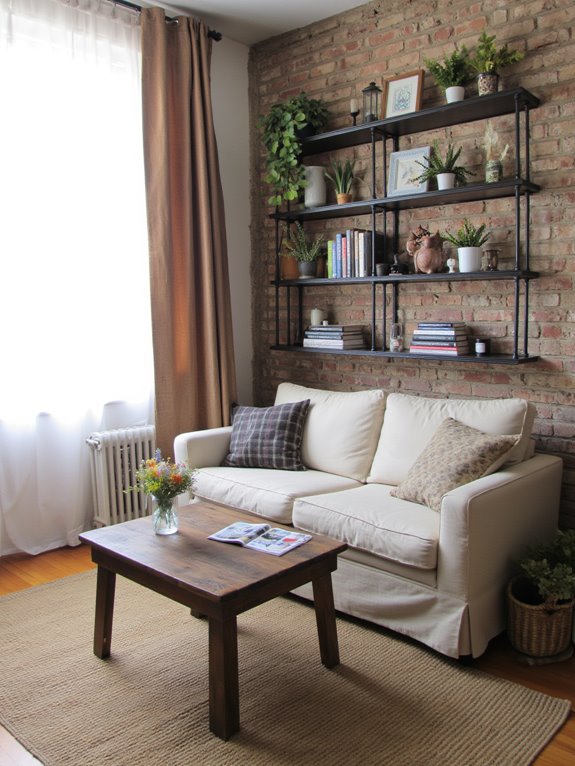 airy feel with open shelving