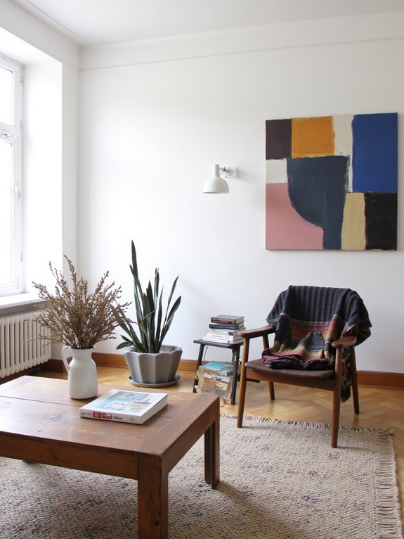 art enhances scandinavian interiors