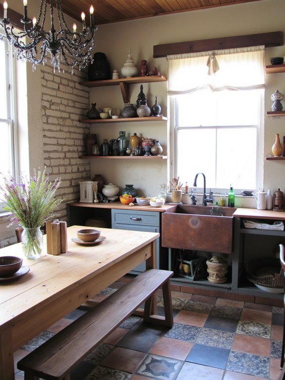 artisan fixtures enhance decor