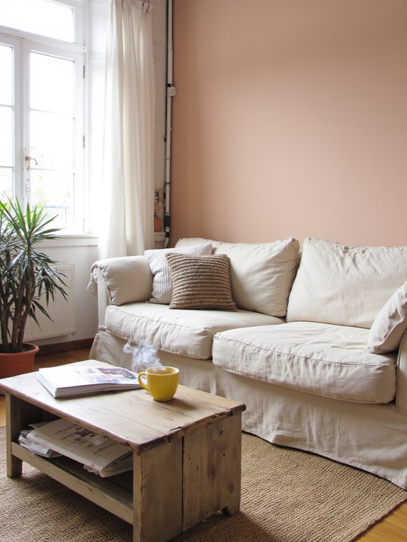blush beige creates cozy atmosphere