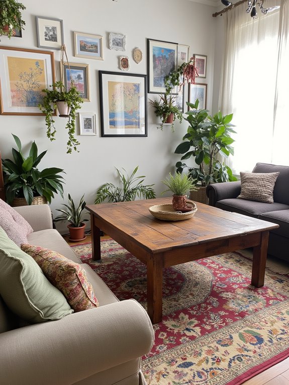 bold art and coffee table