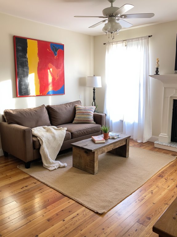 bold artwork as focal point