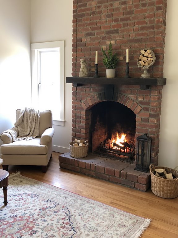 bold rustic statement fireplace