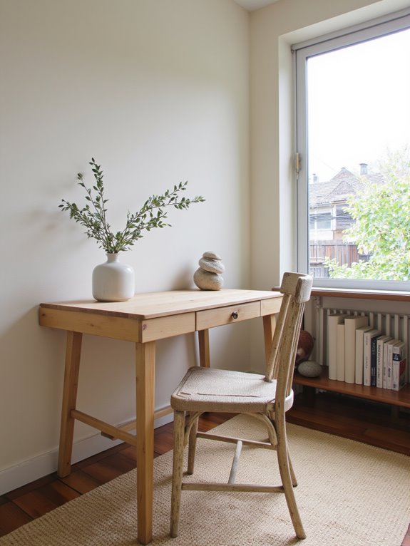 calming minimalist workspace design