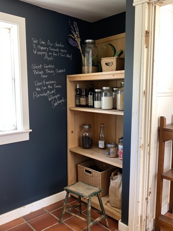 chalkboard wall for organization