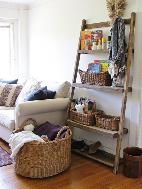 charming organization with baskets