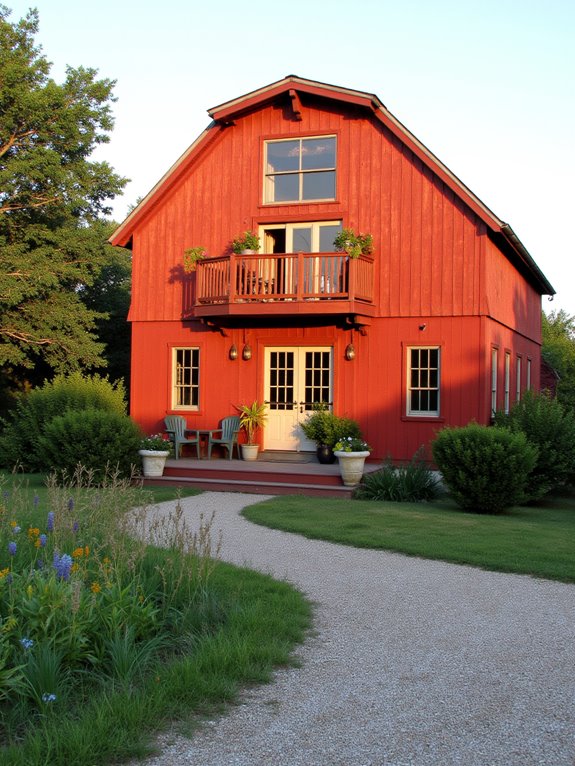 charming two story barn house