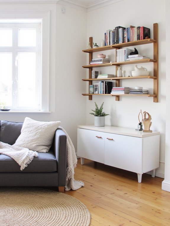 clever storage minimizes clutter