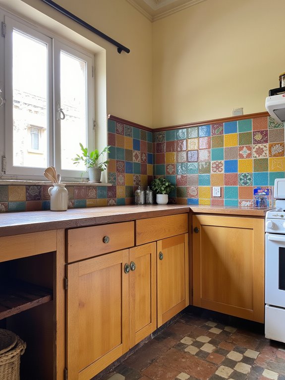 colorful kitchen backsplash transformation