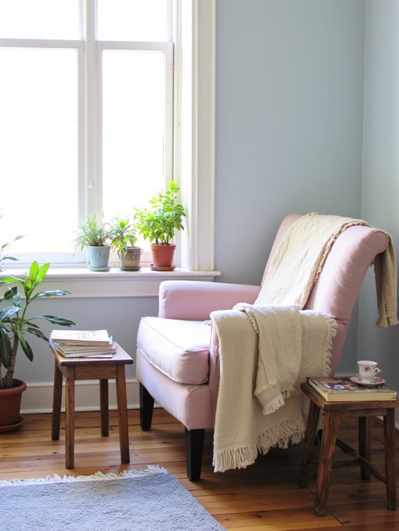 comfortable chair and lighting