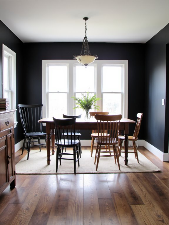 contrasting dark and light