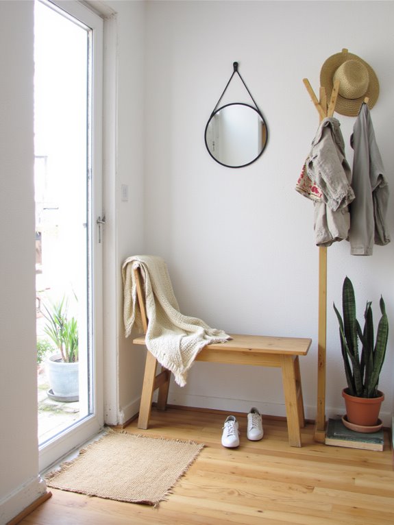 cozy airy entryway design