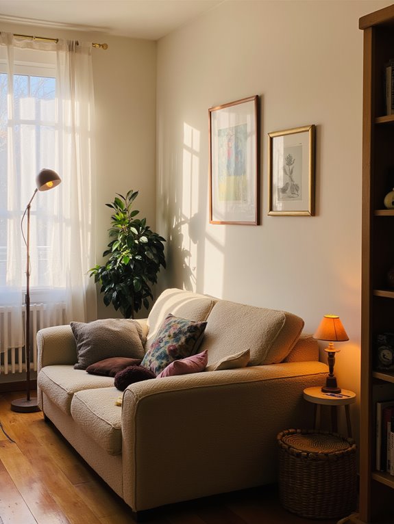 cozy ambiance through lighting