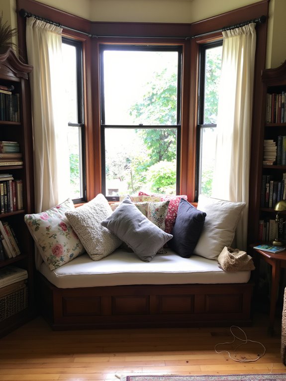 cozy bay window library