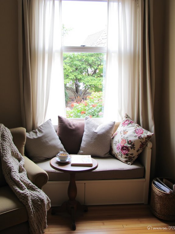 cozy bay window nook