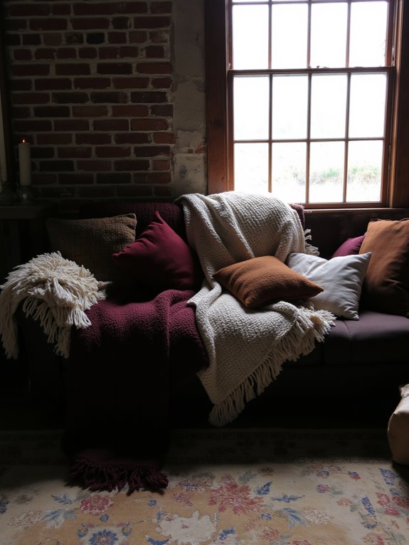 cozy blankets and pillows