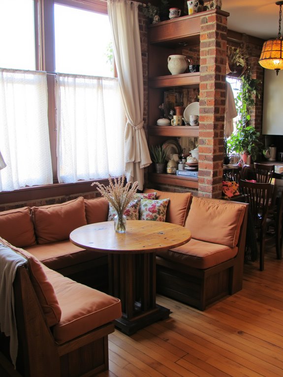 cozy built in dining seating