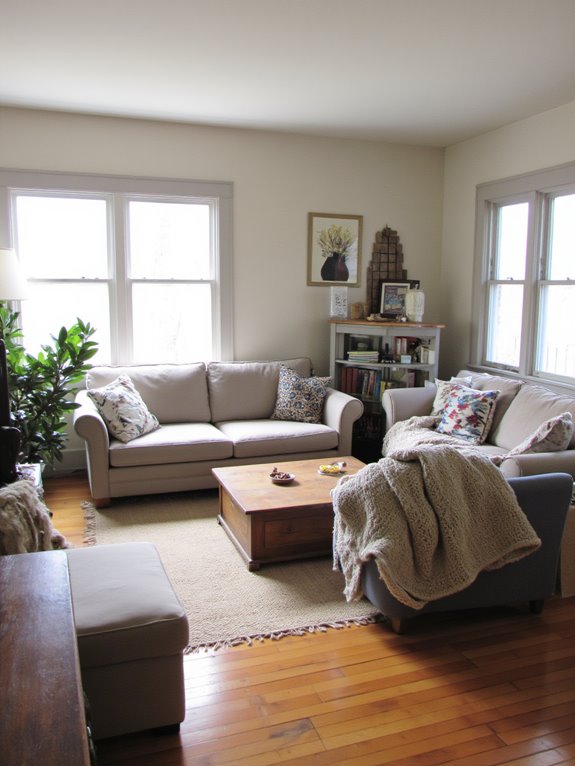 cozy circular seating arrangement