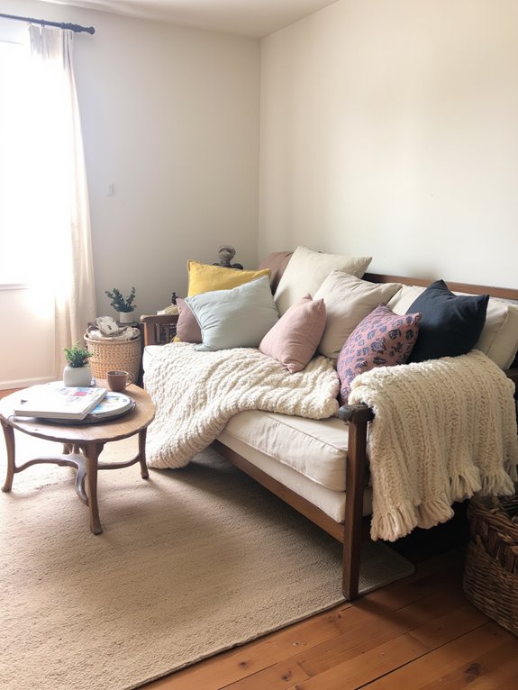 cozy cottage textile layering