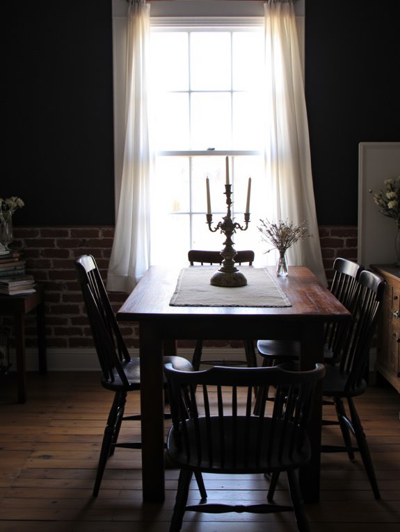 cozy dark dining ambiance