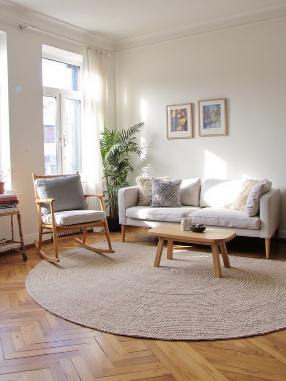 cozy defined spaces with rugs