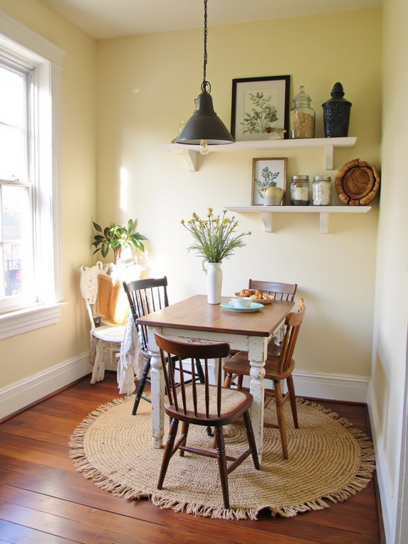 cozy farmhouse dining nook