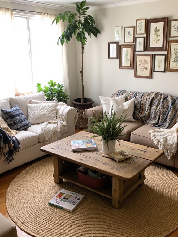 cozy home with wood accents