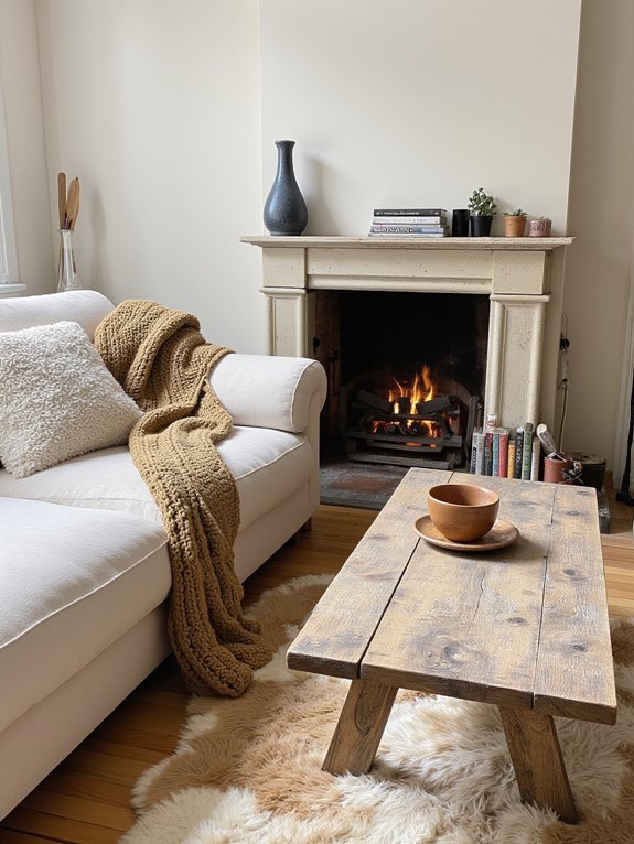 cozy layered blankets enhance warmth