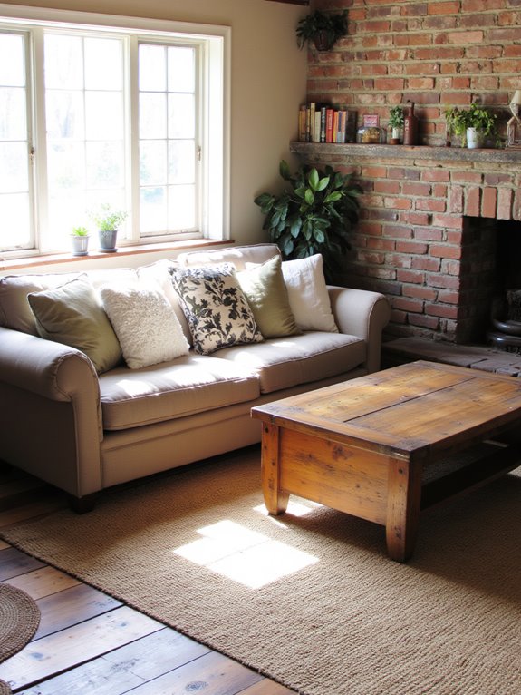 cozy layered textile elements