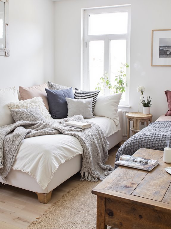 cozy layered textiles selection