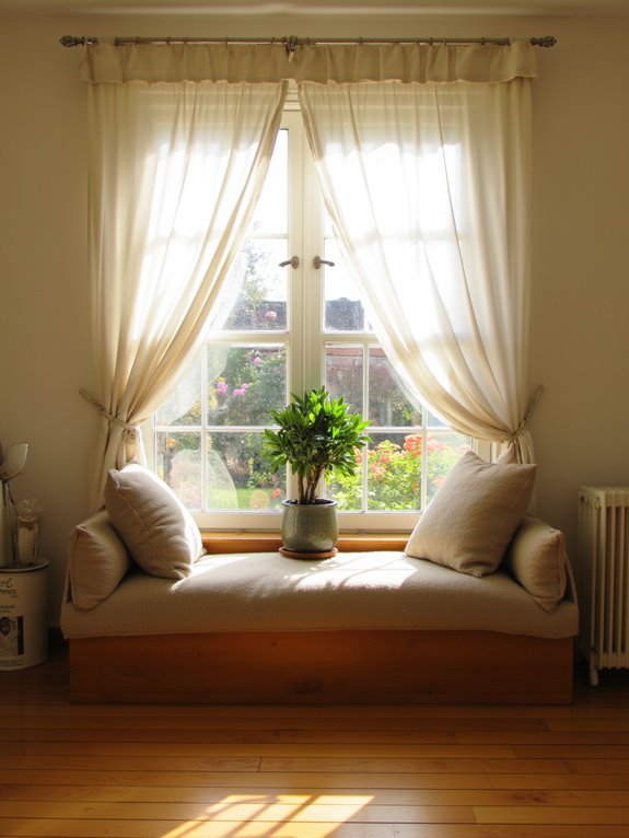 cozy minimalist window seat