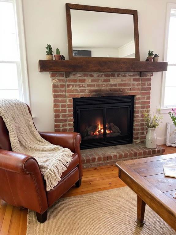 cozy natural fireplace retreat