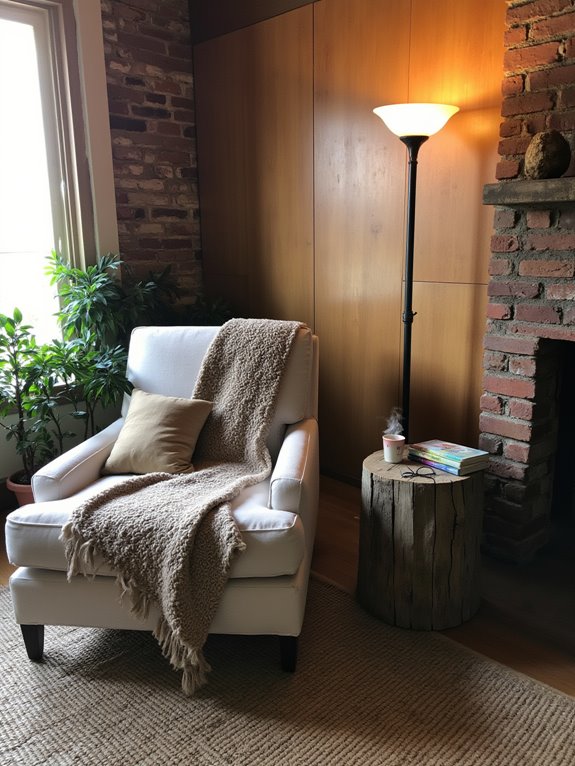 cozy plush seating nook