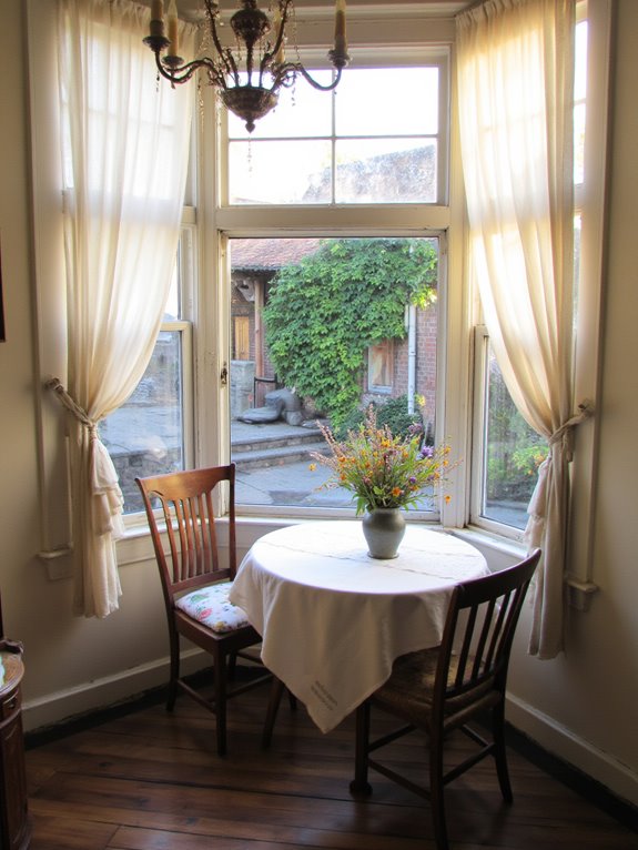 cozy romantic dining nook