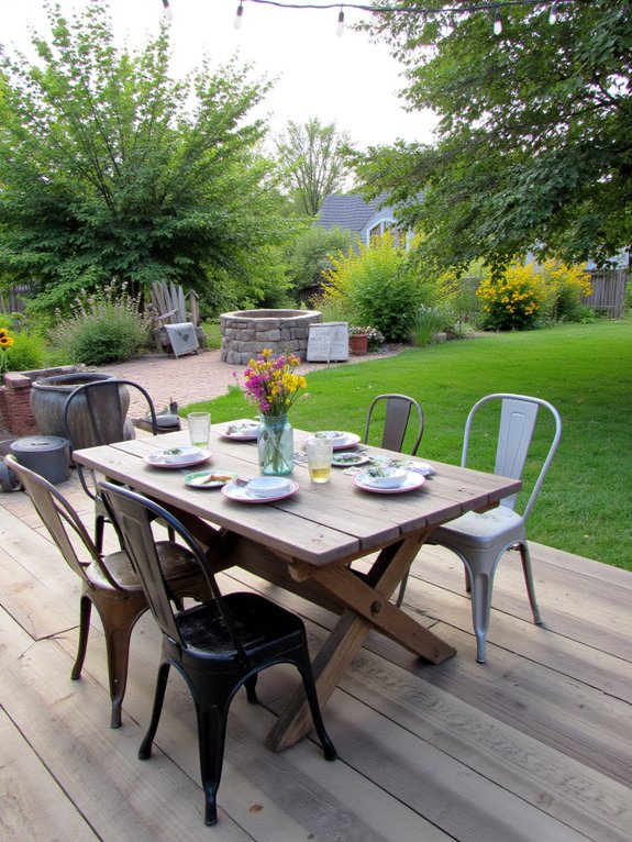 cozy rustic outdoor ambiance