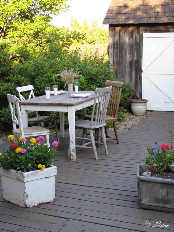 cozy rustic outdoor ambiance