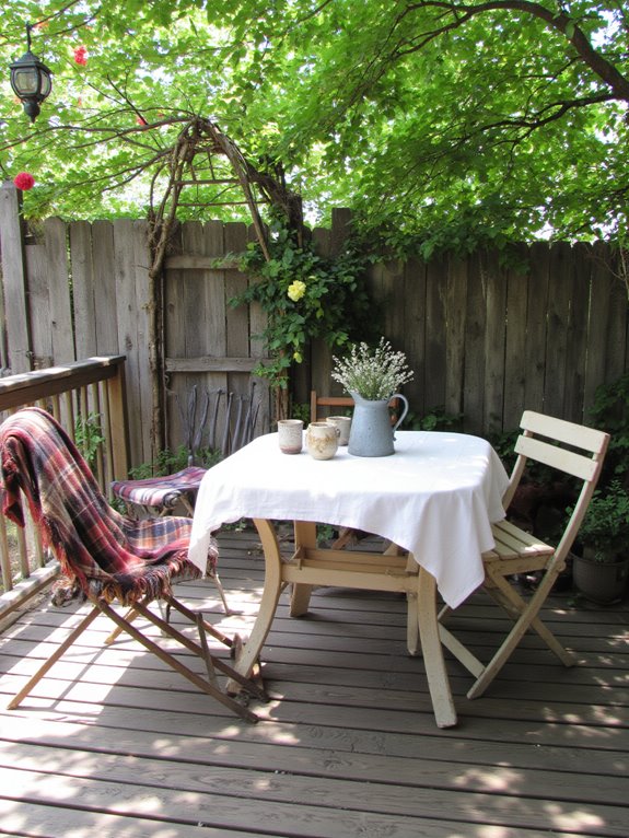 cozy seating with lights