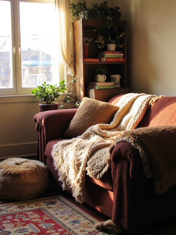 cozy textiles enhance comfort