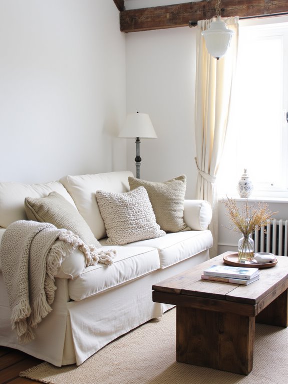 cozy textiles enhance warmth