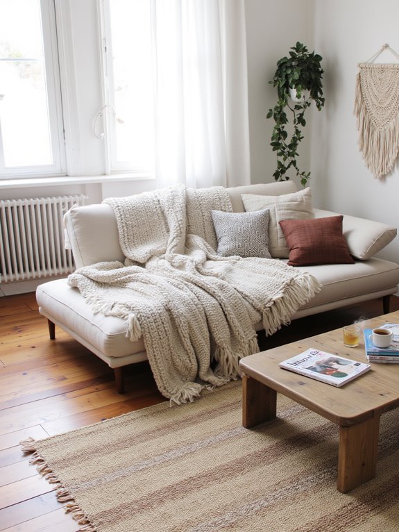 cozy textiles for warmth