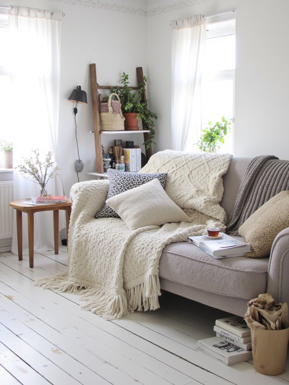 cozy textiles for warmth