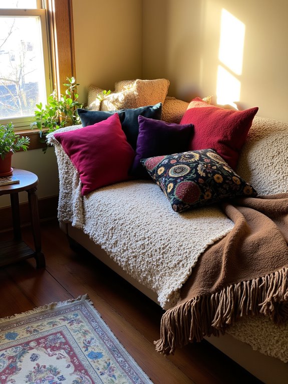 cozy texture with throws