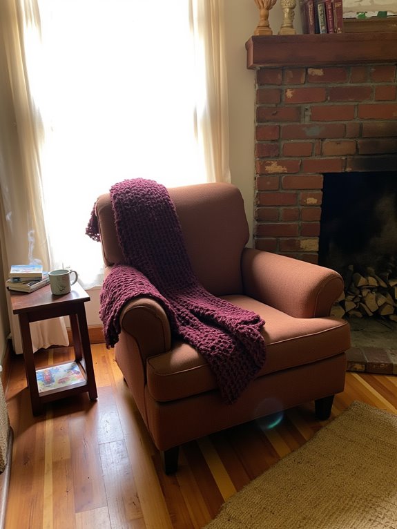 cozy textured fabric layers