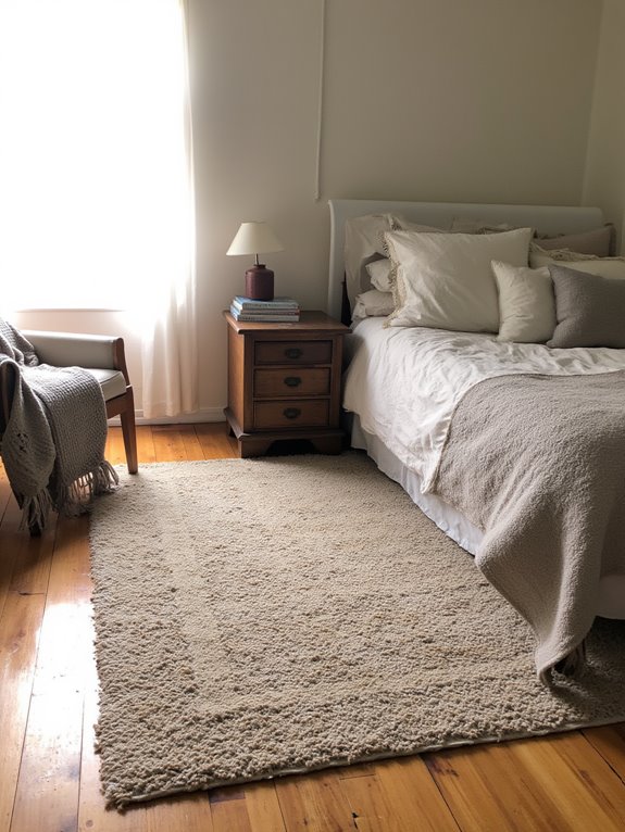 cozy textured rugs enhance comfort