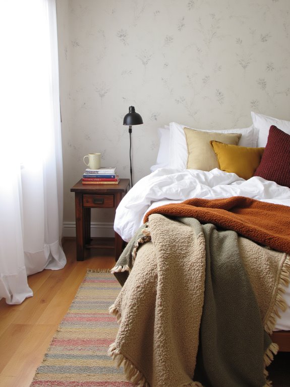 cozy throws enhance warmth